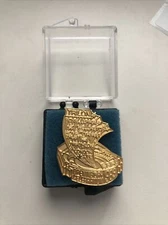 Trilon 1989 Opening Day Celebration Gold Tone Metal & Enamel Lapel Pin Pinback