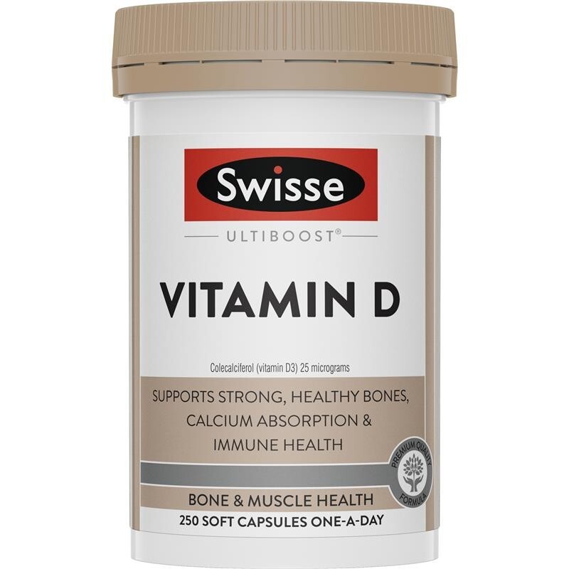 Swisse Vitamin D VITAMIN D3 Colecalciferol 25 Mikrogramm Wohlbefinden 250 Stü...