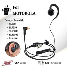 Swivel PTT Ear Hanger Earpiece for Motorola SL1M SL300 SL7550 SL3500e SL8550e