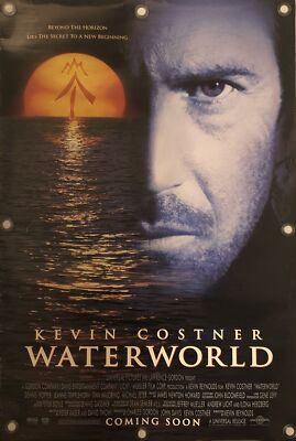 WATERWORLD Original One Sheet Movie Poster 1995 KEVIN COSTNER