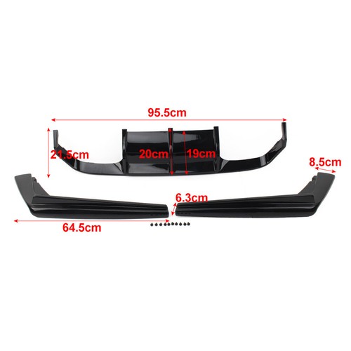 Bright Black Rear Bumper Diffuser Lip Body Kit For BMW F80 M3 F82 F83 M4 2015-20 - Picture 9 of 9