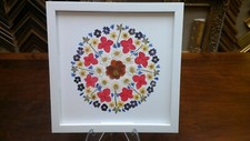 pressed flower art mandala framed