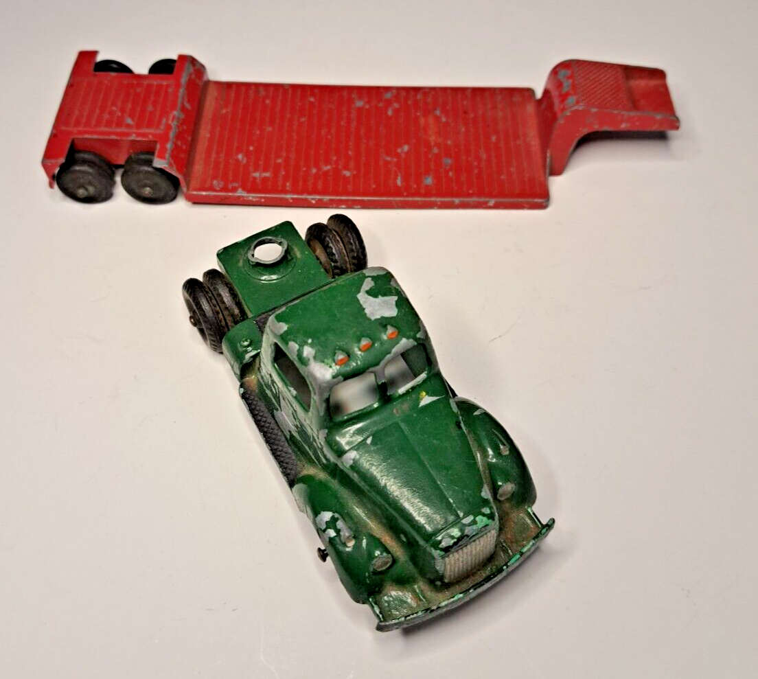 Vintage Diecast Tootsie Toy semitruck and flatbed trailer lot K 4 eBay