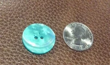 DILL BUTTONS #300444- GREEN/BLUE SWIRL- 2 HOLE- 23MM-- 8 BUTTONS IN A SET