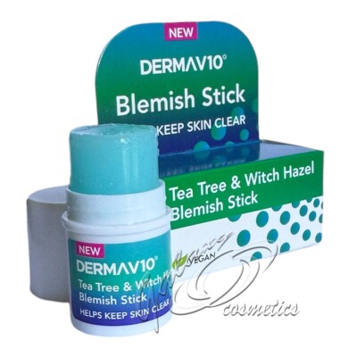 Derma V10 Teebaum und Hamamelis Unreinheiten Stick - Hilft, die Haut klar zu halten - 6g