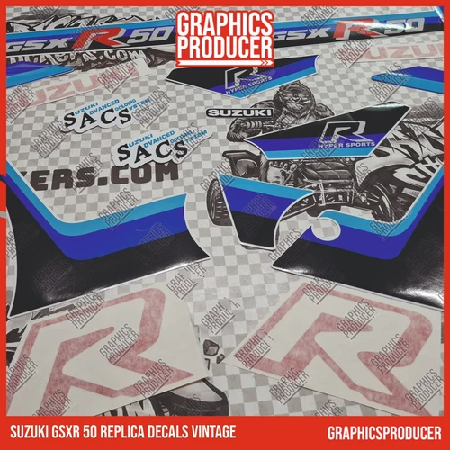 Suzuki Gsxr 50 Gag Decals Stickers Reproduction Full Set Design Updated NEW!!!