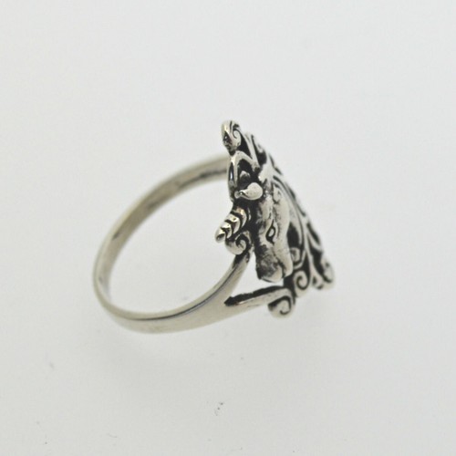 Unicorn Head Ring Sterling Silver Reiki Pagan Myth Magic Wicca Delightful Gift - Picture 5 of 6
