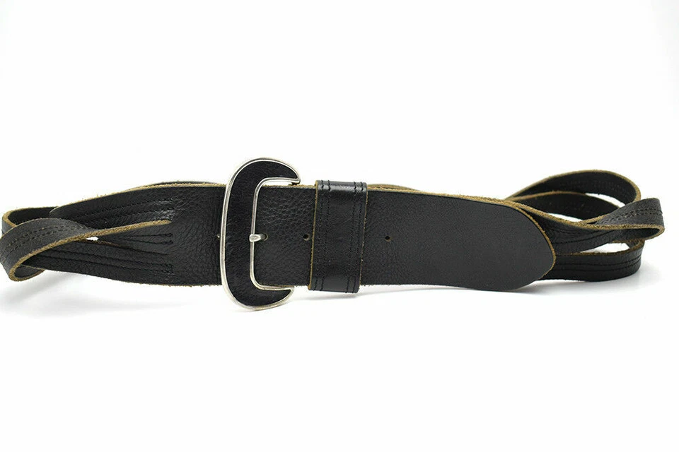 Cinturón de cintura Armani Jeans ancho vintage de cuero para mujer negro talla M/L Foto 2 de 4