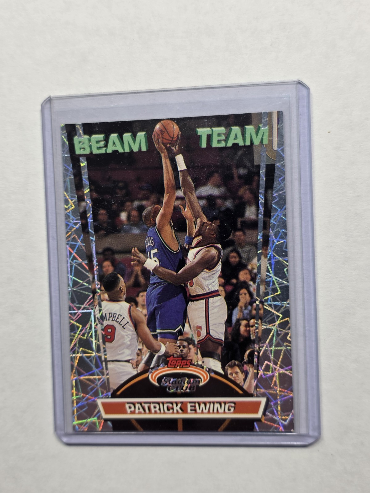 1992-93 Topps Stadium Club PATRICK EWING BEAM TEAM #18 NEW YORK KNICKS HOF!