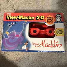 View Master 1992 Tyco Gift Set Aladdin Pocahontas Box Used