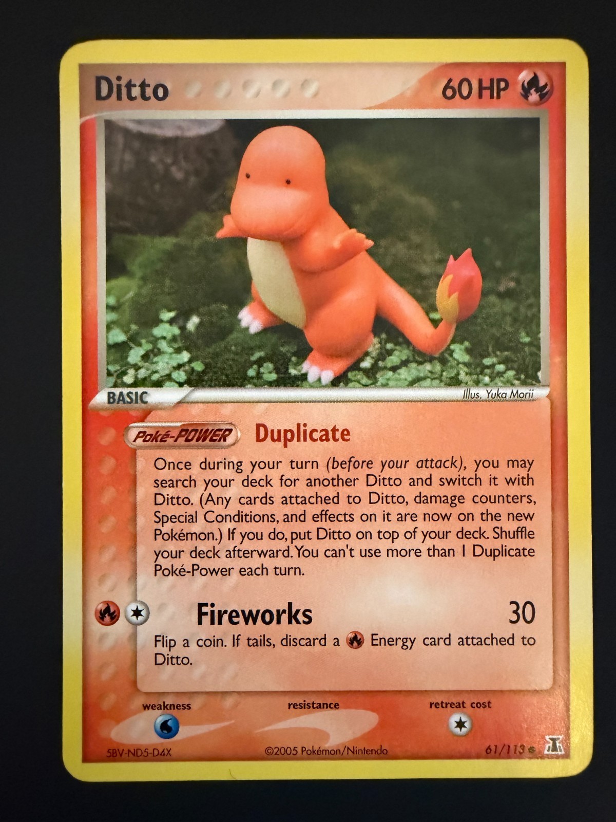 Pokemon Card - Ditto (Charmander) Delta Species 61/113 NM vintage 2005
