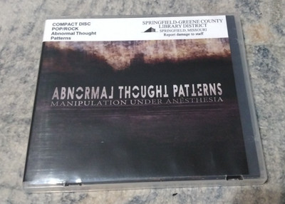 Manipulation Under Anesthesia by Abnormal Thought Patterns CD Ex-Library