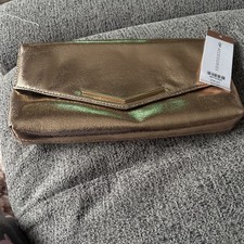 Dorothy Perkins Rose Gold Clutch Bag New with Tag. Press Stud Opening Closure