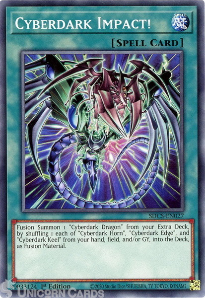 SDCS-EN027 Cyberdark Impact! Common 1st Edition Mint YuGiOh Card