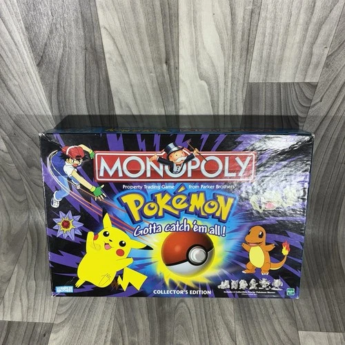 Monopoly POKEMON Collector's Edition Vintage 1999 Hasbro Rare Pewter Version