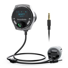 Bluetooth Aux Adapter for Car, Aux Bluetooth Receiver with USB Car Charger, S...