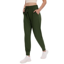 Women's Joggers with Pockets - High Waisted Sweatpants Tapered Leg Drawstring...