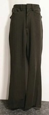 Authentic 70s Olive Drab Mens Double Knit Polyester Pants  Classic Vtg Trouser