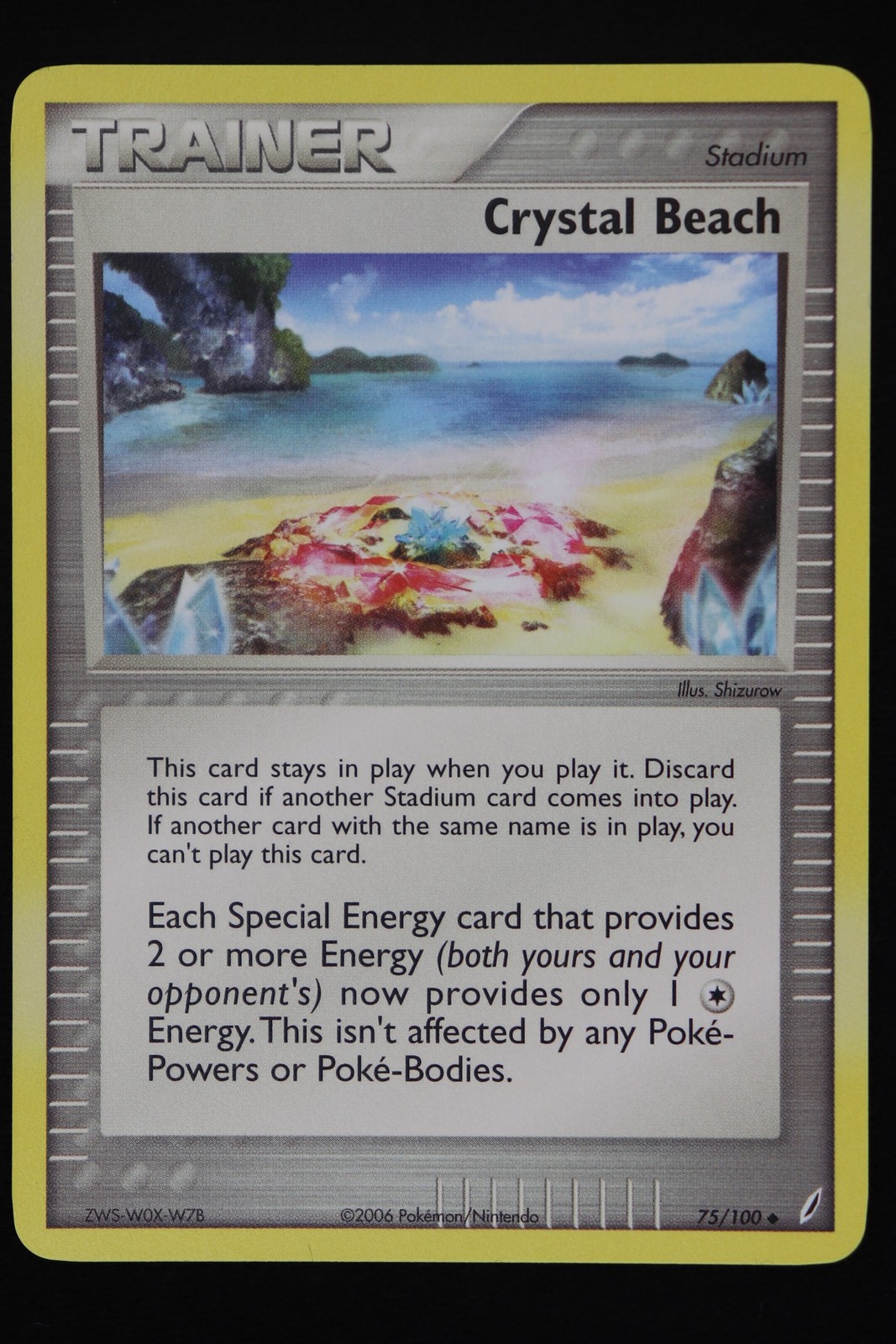 Crystal Beach - 75 - Crystal Guardians - Pokemon Card - Near Mint