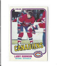 1981-82 O-Pee-Chee #179 Larry Robinson EXMT