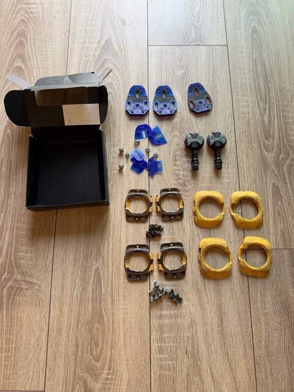 Speedplay Zero Chrome-Moly black pedals with cleats + parts
