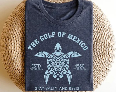 The Gulf Of Mexico Sea Turtle T-Shirt Tribal Polynesian Graphic Tee