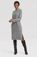 Women's Long Sleeve Midi Sweater Dress - A New Day SIZE XS