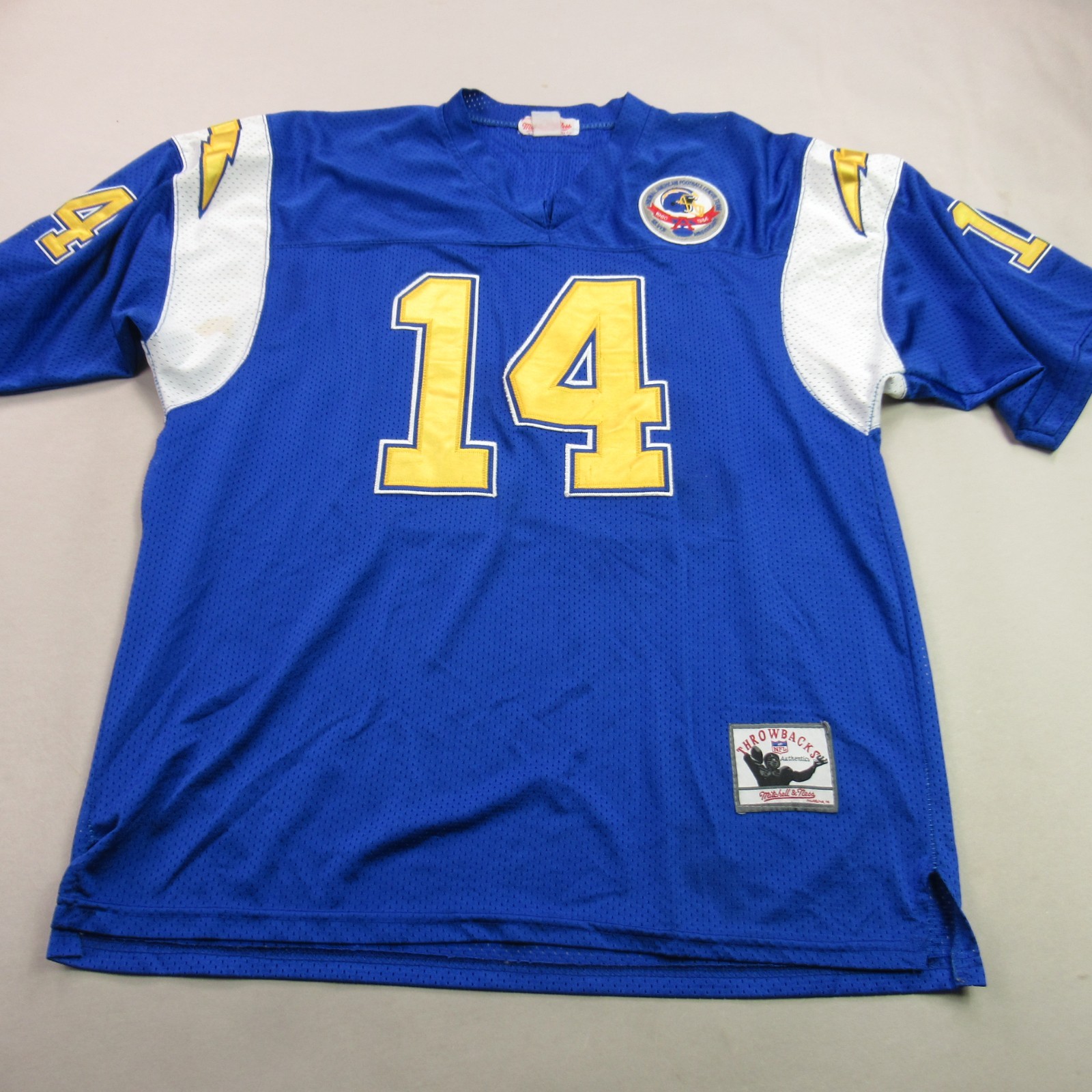 Mitchell & Ness NFL Jersey Mens Short Sleeve V Neck Dan Fouts San Diego Chargers