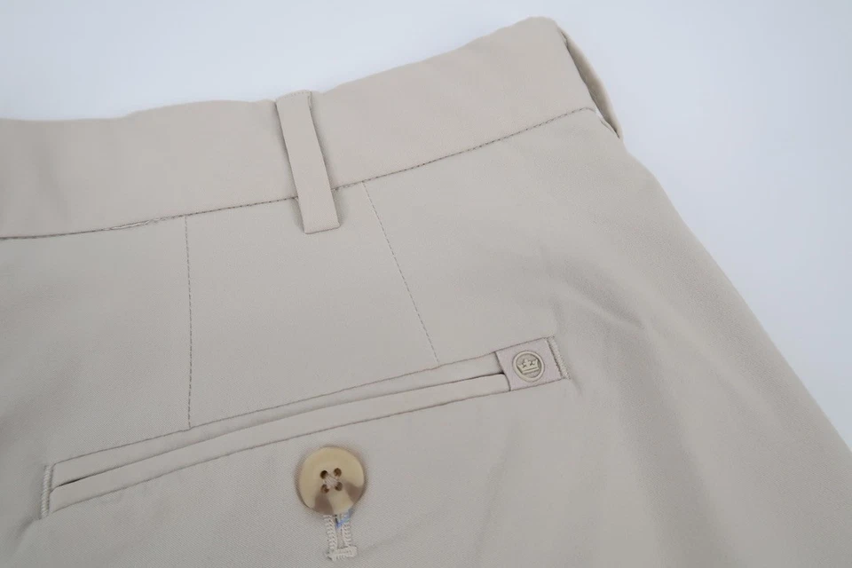 Pantalones Cortos Peter Millar Para Hombre 36 Coronas Artesanales Stealth Performance Chino Beige Caqui Foto 3 de 4