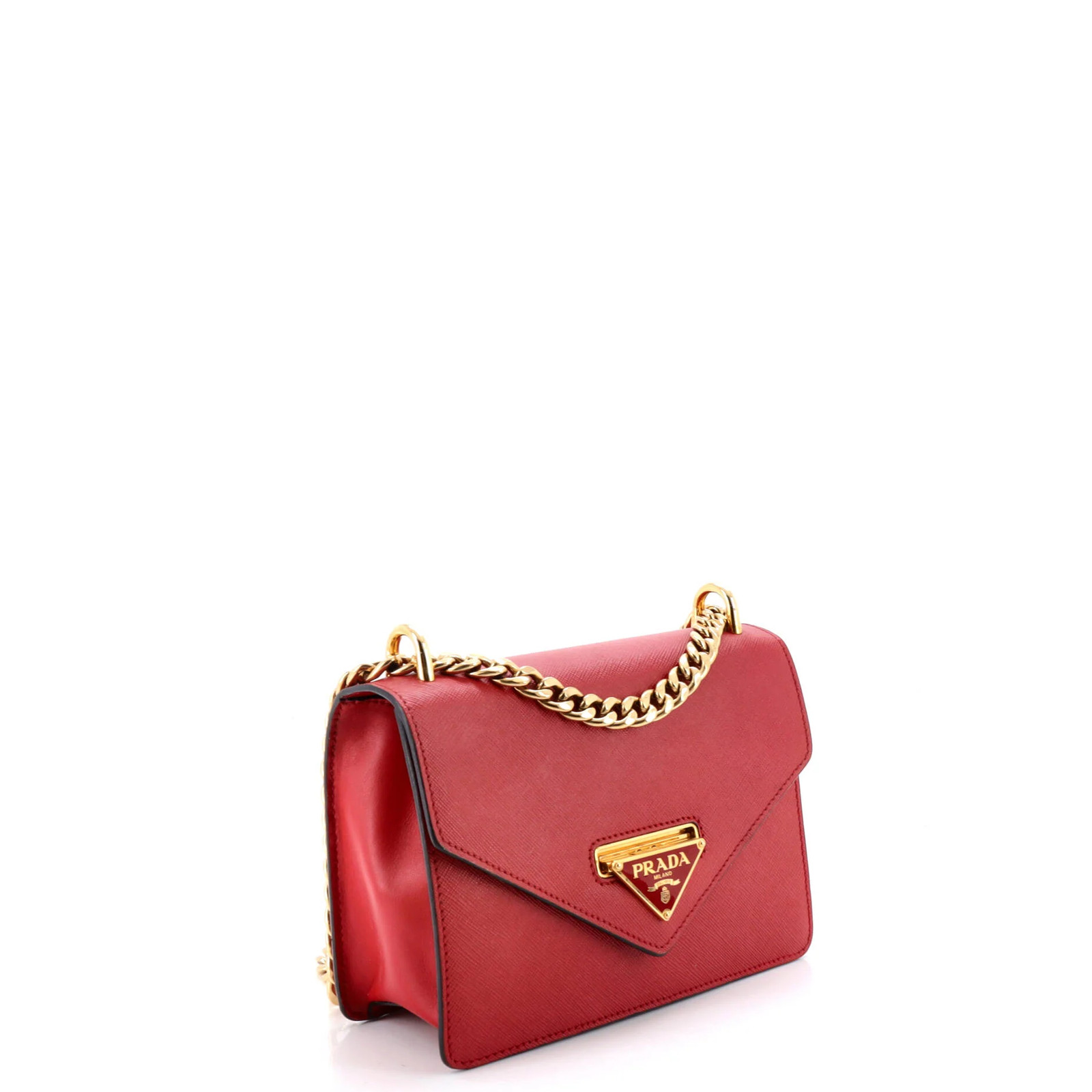 Prada Envelope Flap Chain Shoulder bag Saffiano Leather Small thumbnail 2