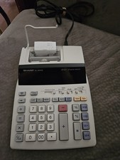 Sharp EL-1801PIII Printing Calculator 12-Digit 2 Color Printer Large Keys Tested