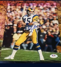 PSA DNA VINCE FERRAGAMO RAMS SIGNED 8X10 GLOSSY FOOTBALL PHOTO