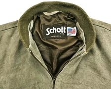 *HOT VINTAGE 70's Men's SCHOTT @ BOMBER GENUINE SUEDE LEATHER CACOA Jacket 40 M