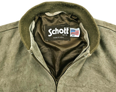 *HOT VINTAGE 70's Men's SCHOTT @ BOMBER GENUINE SUEDE LEATHER BROWN Jacket 40 M