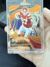 Panini 2023 Select Club Level Travis Kelce Orange Prizm Die-Cut Chiefs #215 /399