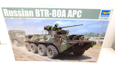 Trumpeter 1/35 Russian BTR-80A APC Model Kit 01595 Open Box Sealed Parts