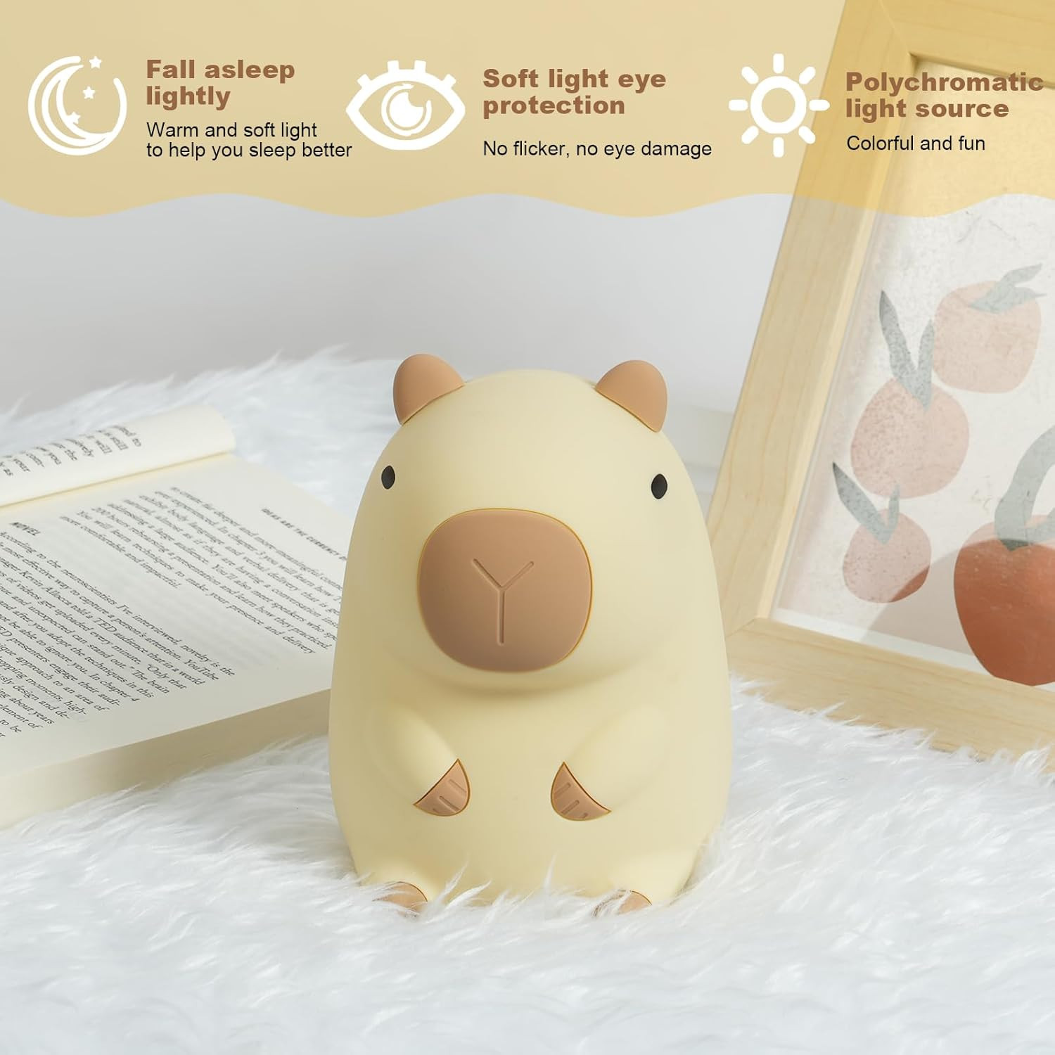 Capybara Sveglia, Luce Notturna Capybara, Dolce Capybara, Sveglia da comodino per bambini, luce