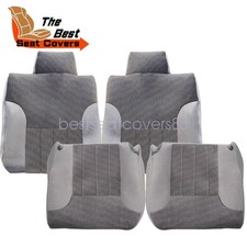 1994-1997 For Dodge Ram 1500 2500 3500 Front Bottom Top Cloth Seat Cover Gray