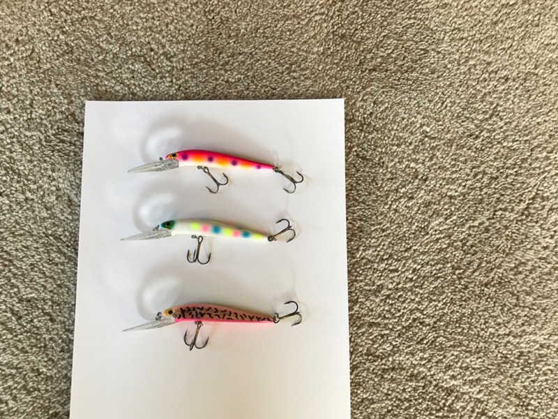 WALLEYE/SALMON Vintage Thunderstik Custom Colors New Brads Custom Painting Lures