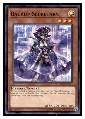 Yugioh Backup Secretary #COTD-EN002 Code of the Duelist LP