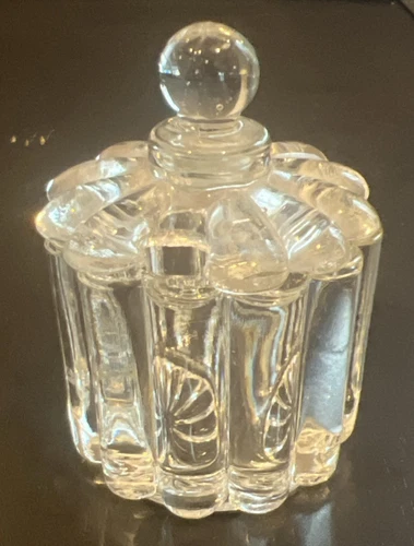 Crystal Heisey Crystolite Depression Glass Mustard Pot And Lid Dish