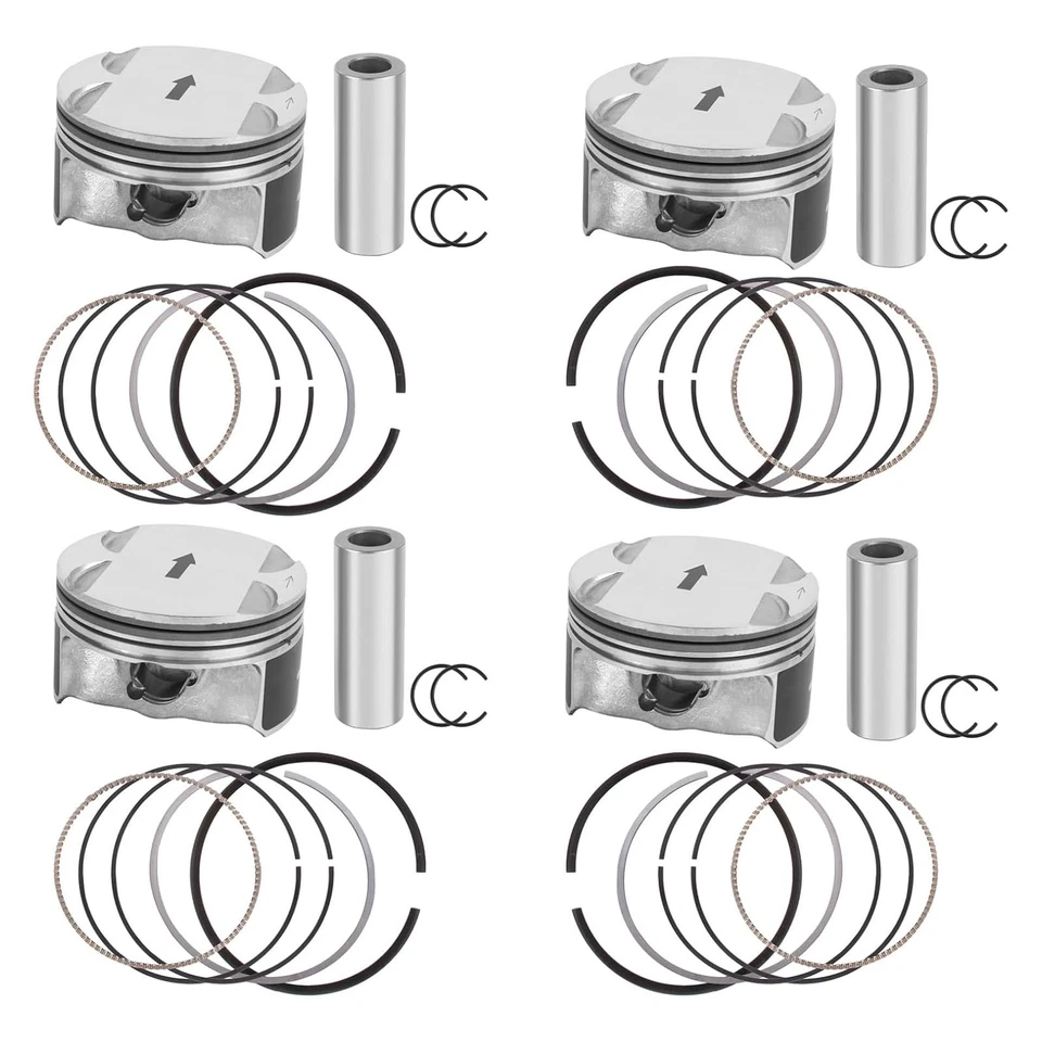 4PCS Pistons & Rings Kit For Pontiac G5 G6 Solstice Saturn Aura Sky Vue 2006-10 Foto 2 de 4