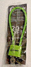 New, Bulk Bulk Packaged 11" Cablelock (Green) W/ 2 Keys