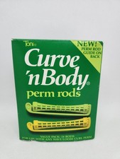 Vtg Toni Curve Body Hair Perm Rods Plastic Curlers 24 Pieces 2 Sizes Retro Box