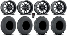 Method 409 15" Black Wheels 33" Sand Series SS Tires Polaris RZR XP 1K / PRO XP