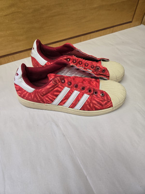 Adidas Superstar II Solar Birst Red Men's Shoes No Laces Size 9 | eBay