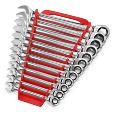 Ratcheting Wrench Set 12piece Sae Chrome Vanadium Steel