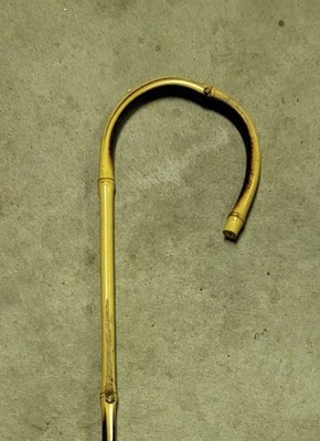 36'' Bamboo Cane prop or Walking Stick with Curved Handle for Everyday Use