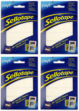 224x Sellotape Permanent Double Sided Sticky Fixers Foam Pads - 12mm x 25mm