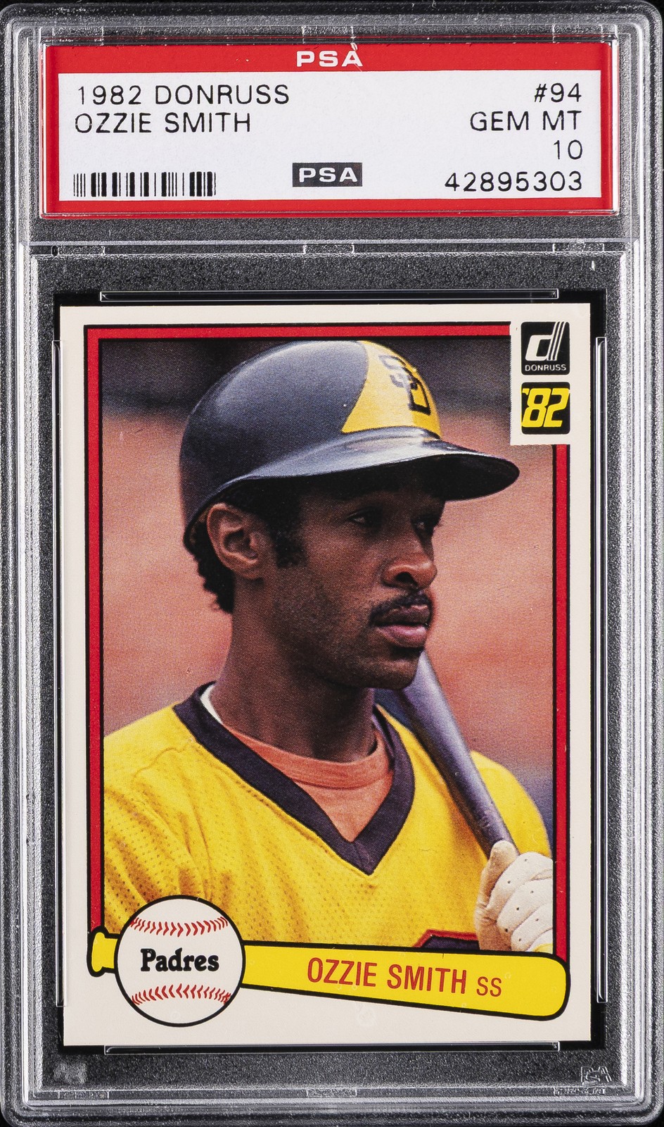 1982 DONRUSS #94 OZZIE SMITH PSA 10